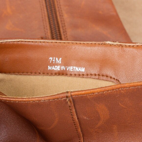 Linea Paolo Women Kamile Brown Leather Buckle Knee Riding Fashion Boots sz 7.5 - Picture 8 of 10